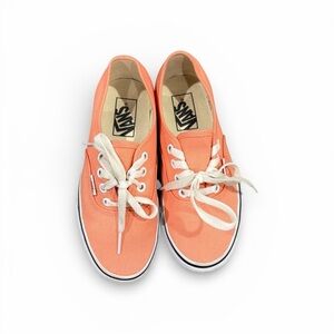 Vans Peach Canvas Shoes with White Laces